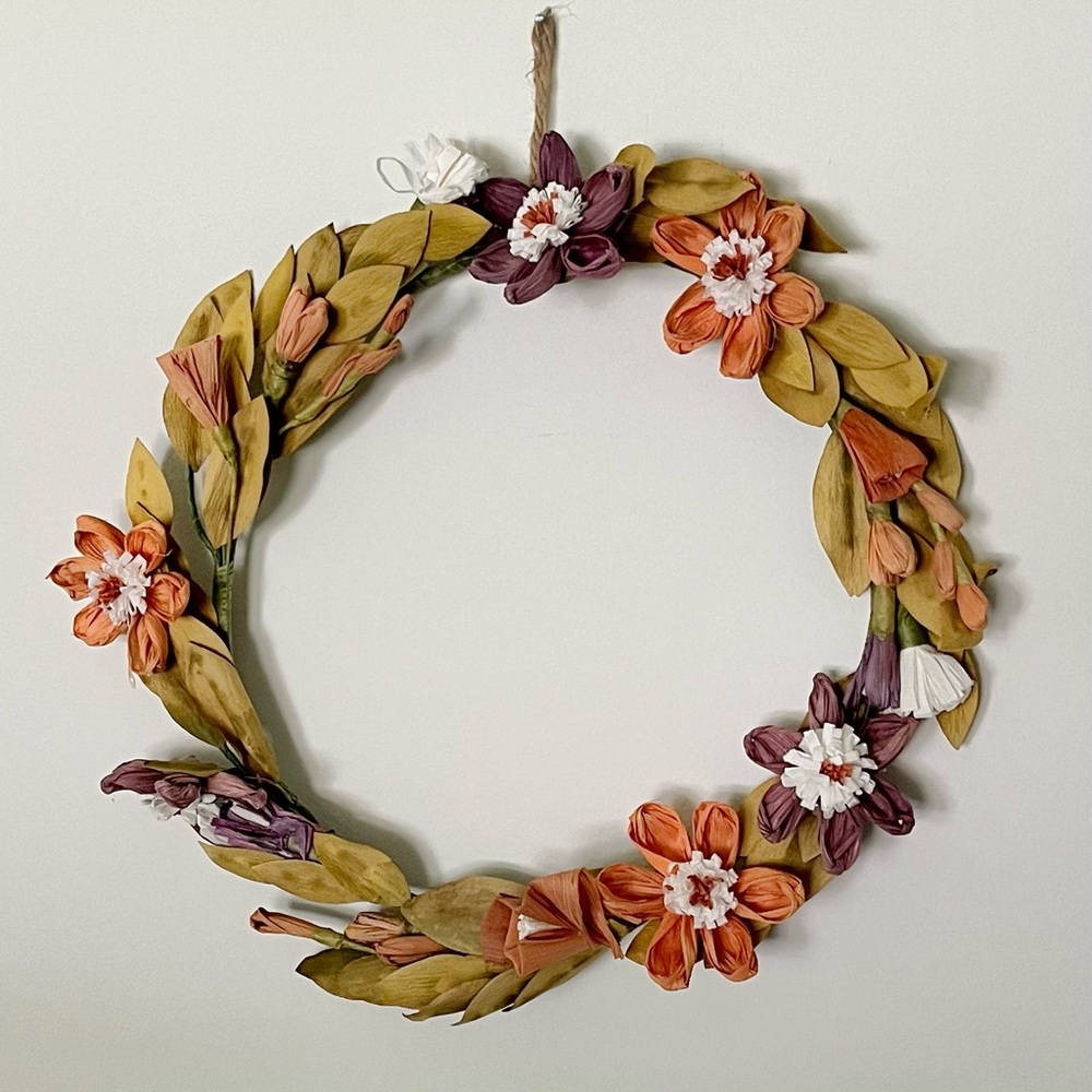 Floral Raffia Wreath